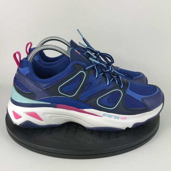 Skechers Energy Racer Blue Athletic Running Shoes 149371 Women's Size 9 - Picture 4 of 12